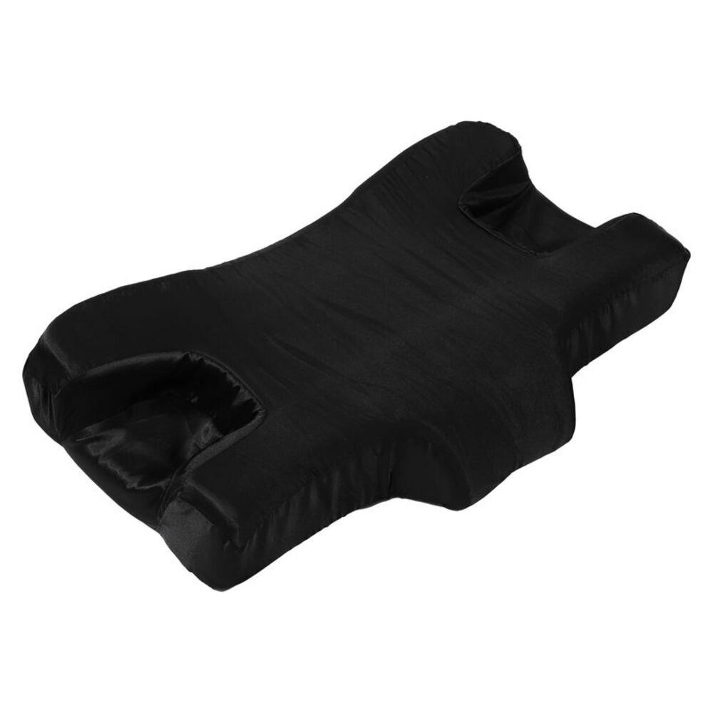 Memory Foam Satin Home Neck Support Sleeping Pillow Black